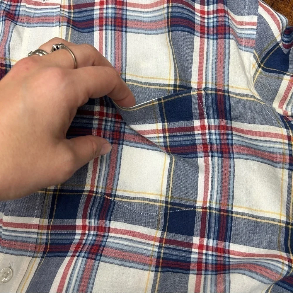 J. Crew cotton‎ plaid tailored button down shirt